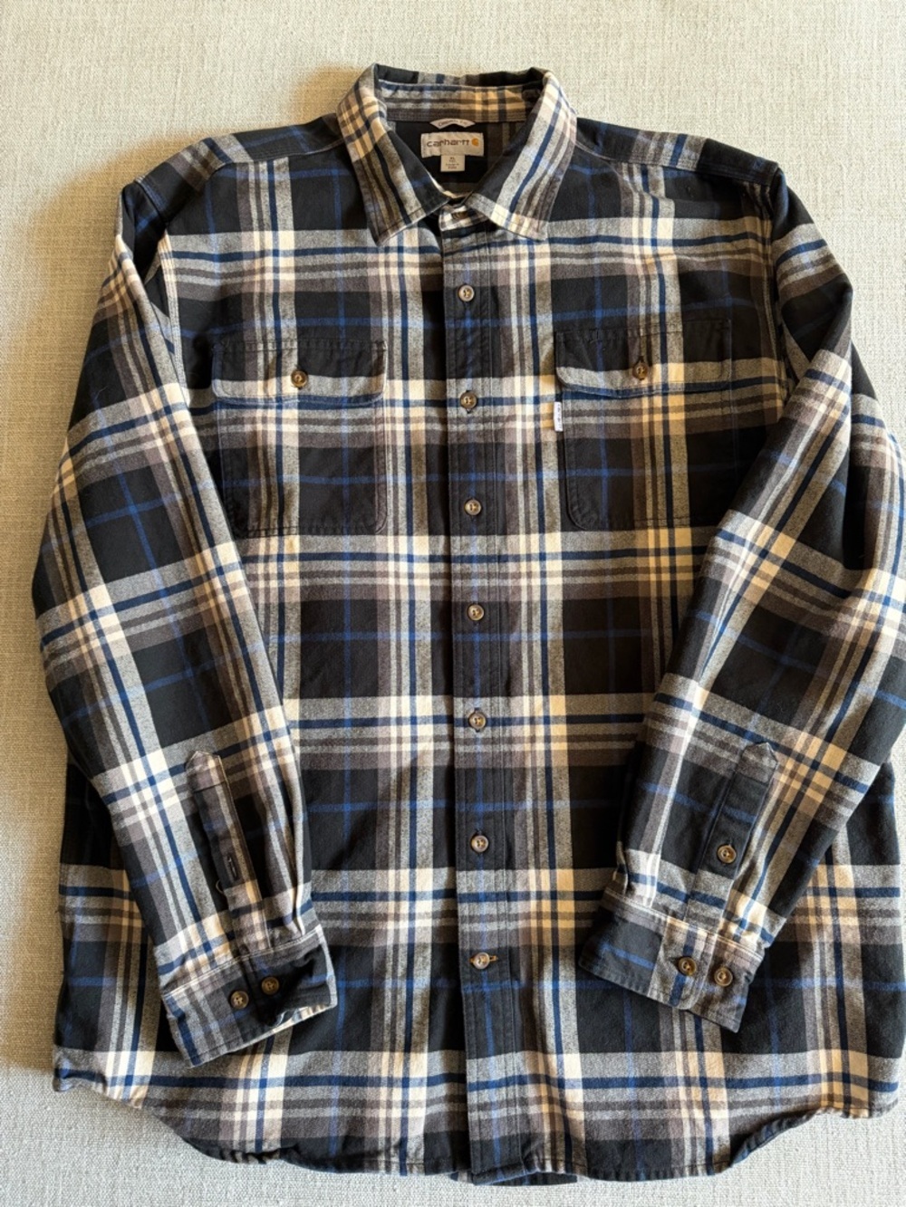 Carhartt Loose-Fit Heavyweight Long-Sleeve Flannel Shirt for Men XL Tall